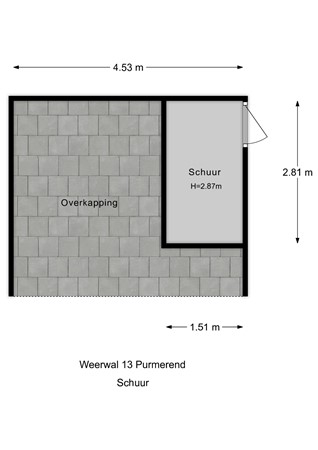 Floorplan - Weerwal 13, 1441 AL Purmerend